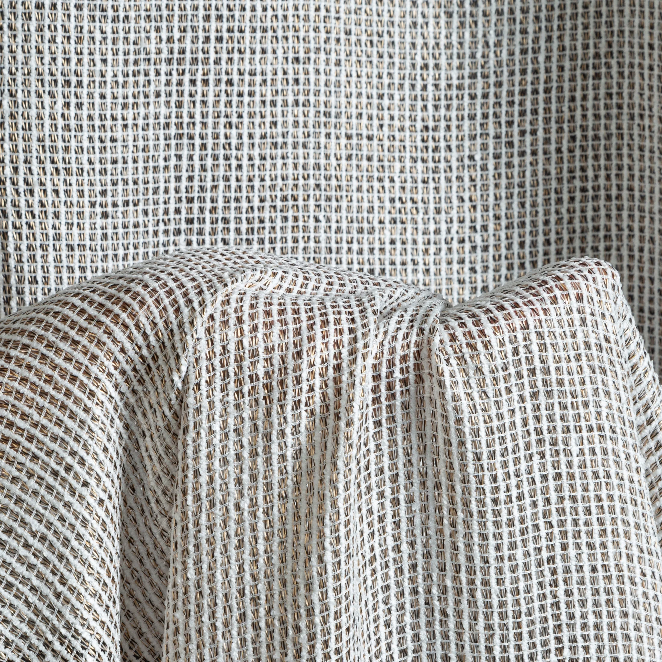 Zasłona naturalno, miedziana z tkaniny siateczkowej 140x270 cm przelotka ABBY Eurofirany