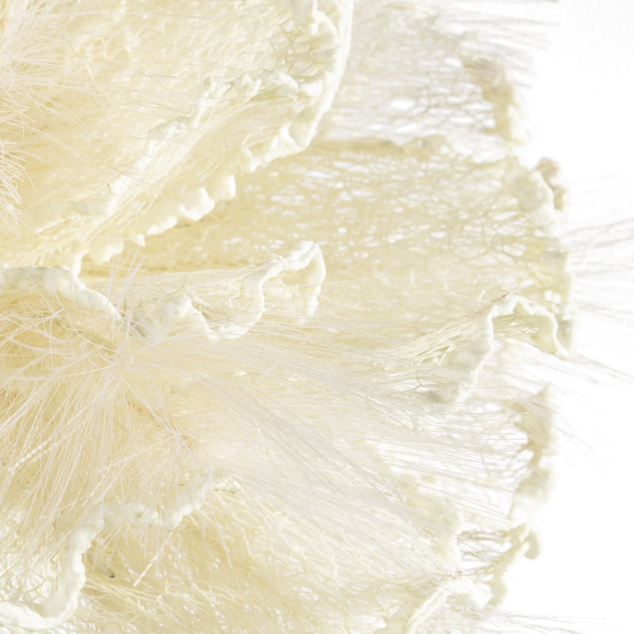 Kwiat sztuczny kremowy z siateczki 80 cm Eurofirany