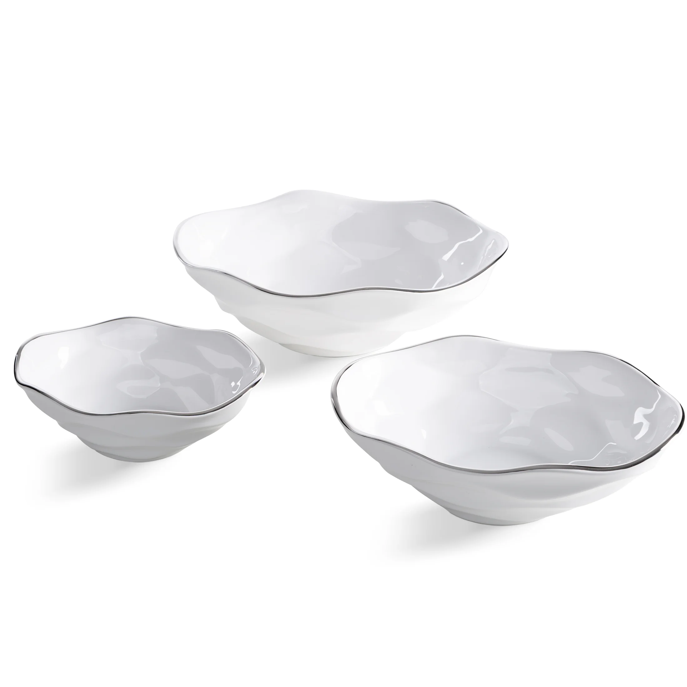 Misa dekoracyjna biało, srebrna 35x22x11 cm BONI Eurofirany