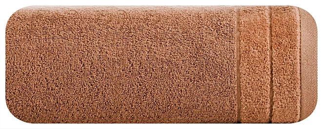 Ręcznik do rąk Damla z welwetową bordiurą ceglasty 30x50 cm Eurofirany