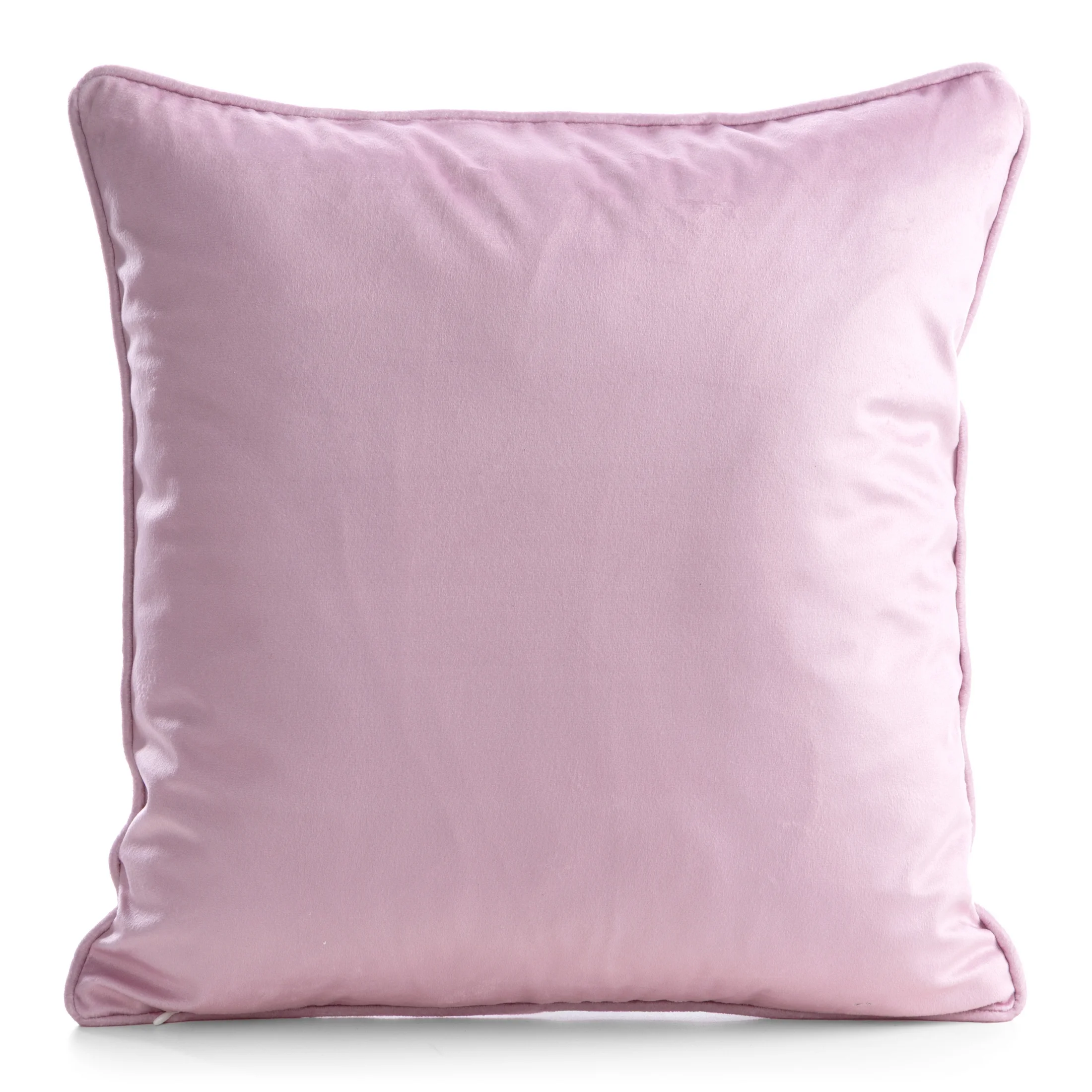 Poszewka na poduszkę 45x45 cm welwetowa różowo, fioletowa z roślinnym nadrukiem VELVET 212 Eurofirany