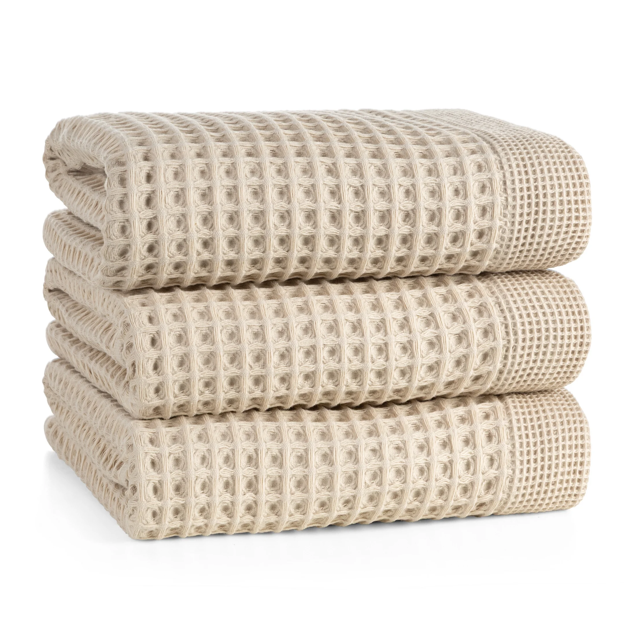 Ręcznik kąpielowy 70x140 cm bawełniany kolor beżowy o charakterystycznej gofrowej strukturze 400 g/m2 MELO Eurofirany