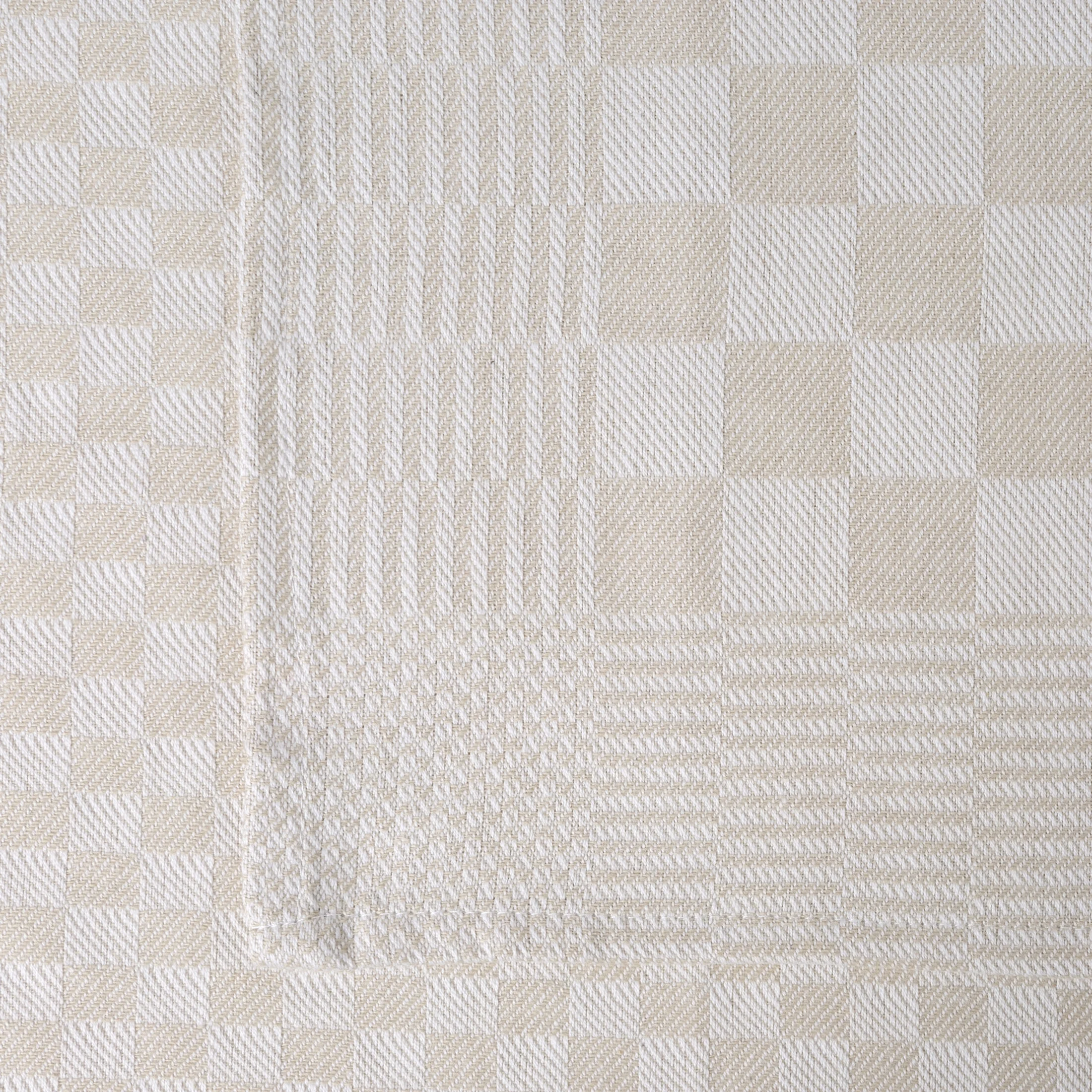 Komplet ściereczek kuchennych 2szt 50x70 cm bawełniany kolor beżowy zdobionych motywem szachownicy 200 g/m2 MAURO Eurofirany