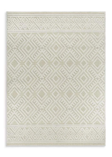 Dywan 120x170 cm beżowy zdobiony pętelkowym geometrycznym wzorem DIDAR7  Eurofirany