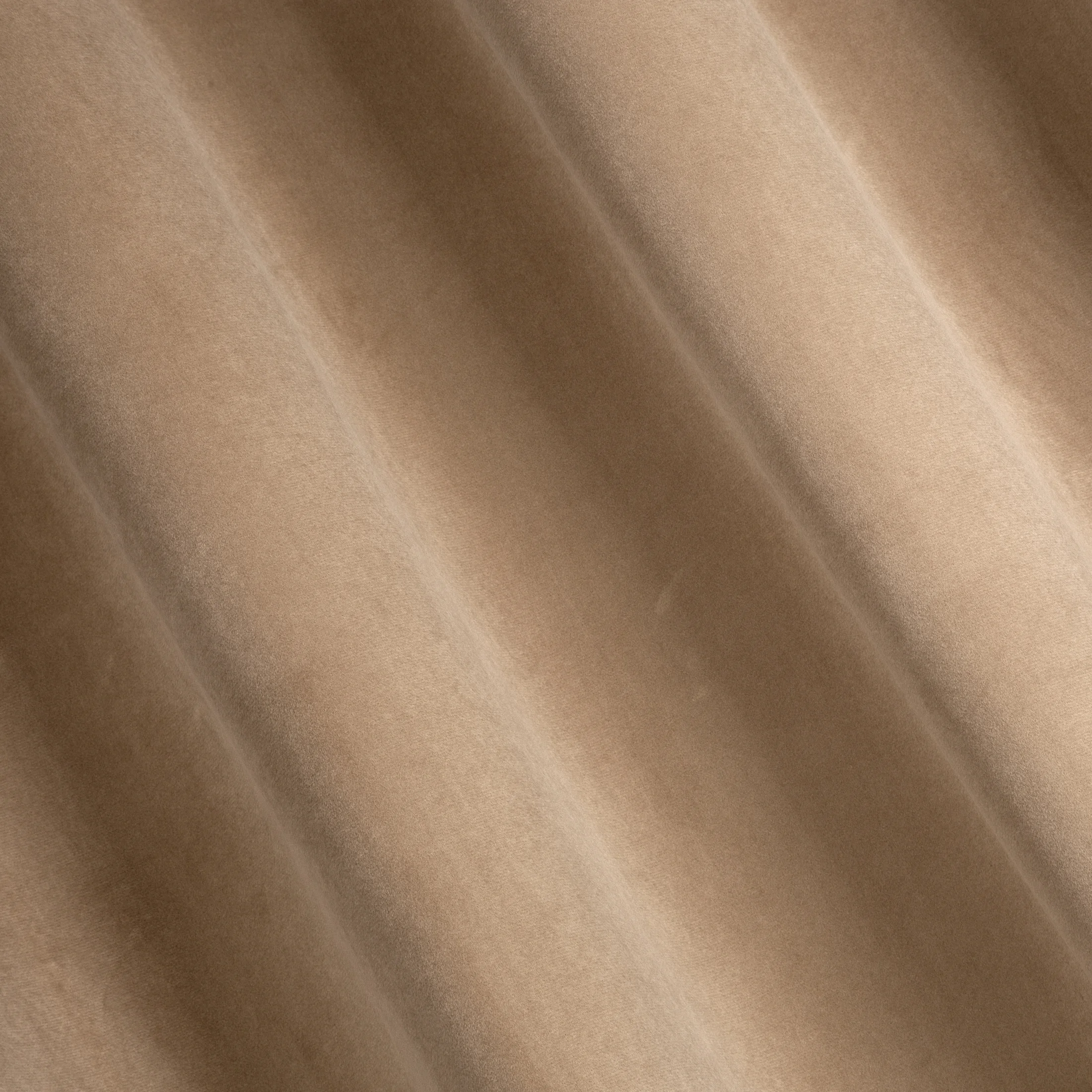 Komplet 2 szt. zasłon ciemnobeżowych z welwetowej tkaniny 140x250 cm przelotki - DARLA Eurofirany