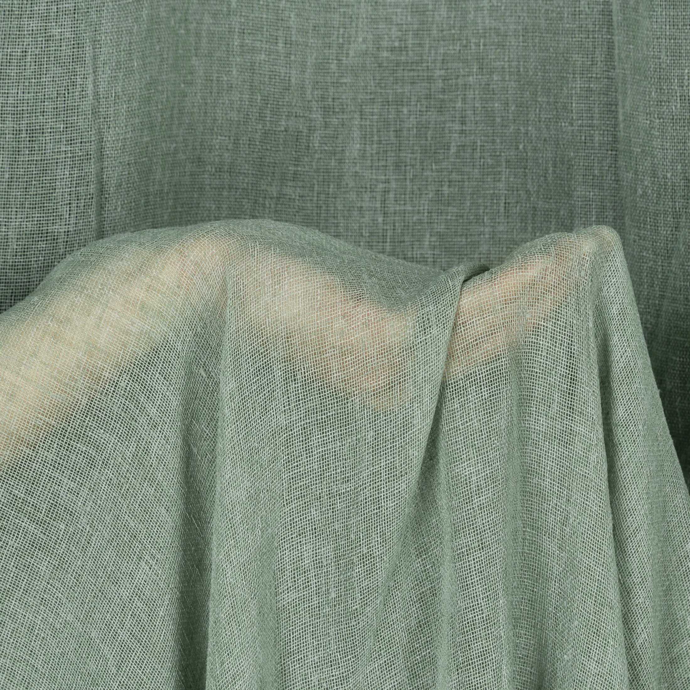 Zasłona miętowa o strukturze deszczyku z etaminy 140x250 cm przelotka ANGELICA Eurofirany