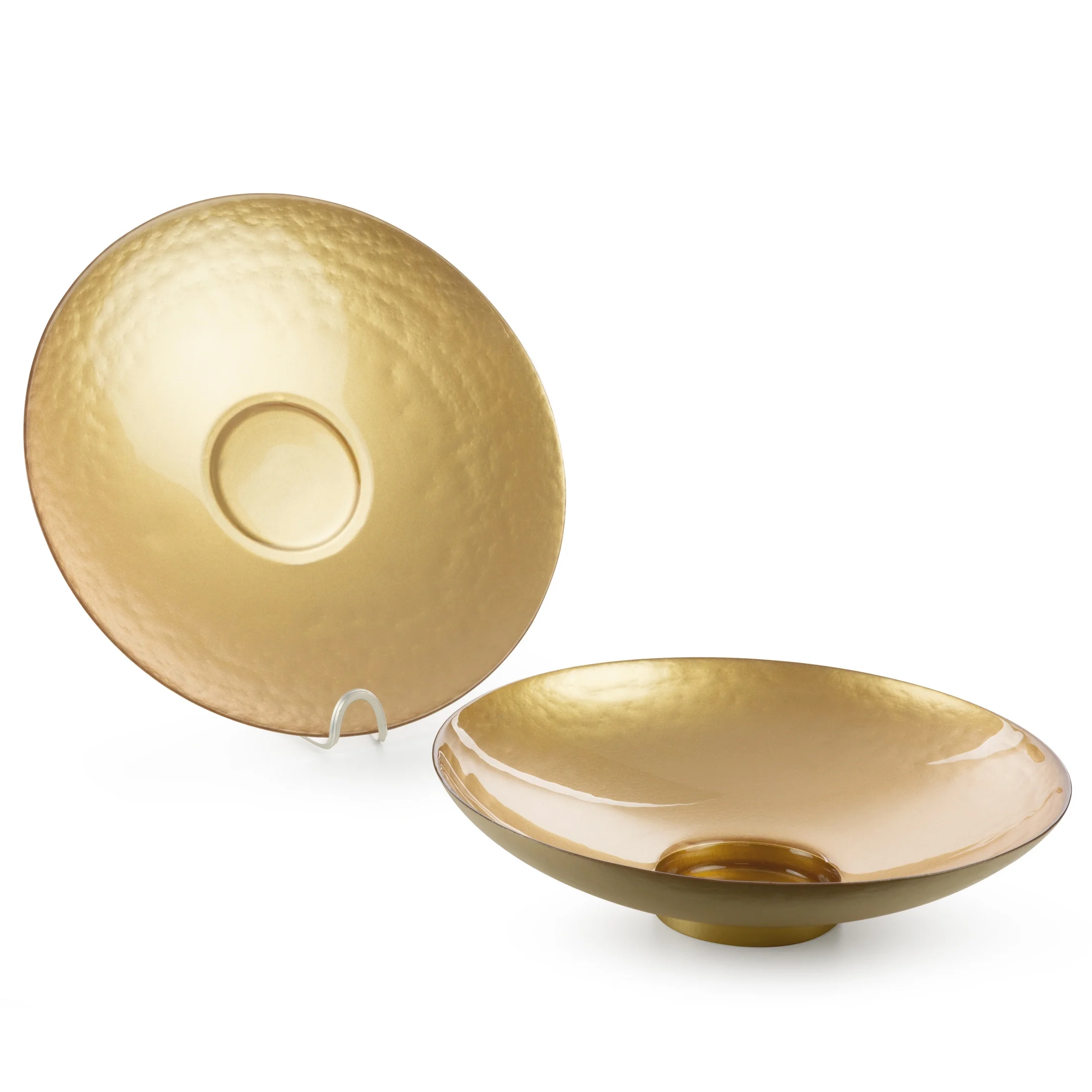 Okrągła patera ze szkła artystycznego Eurofirany