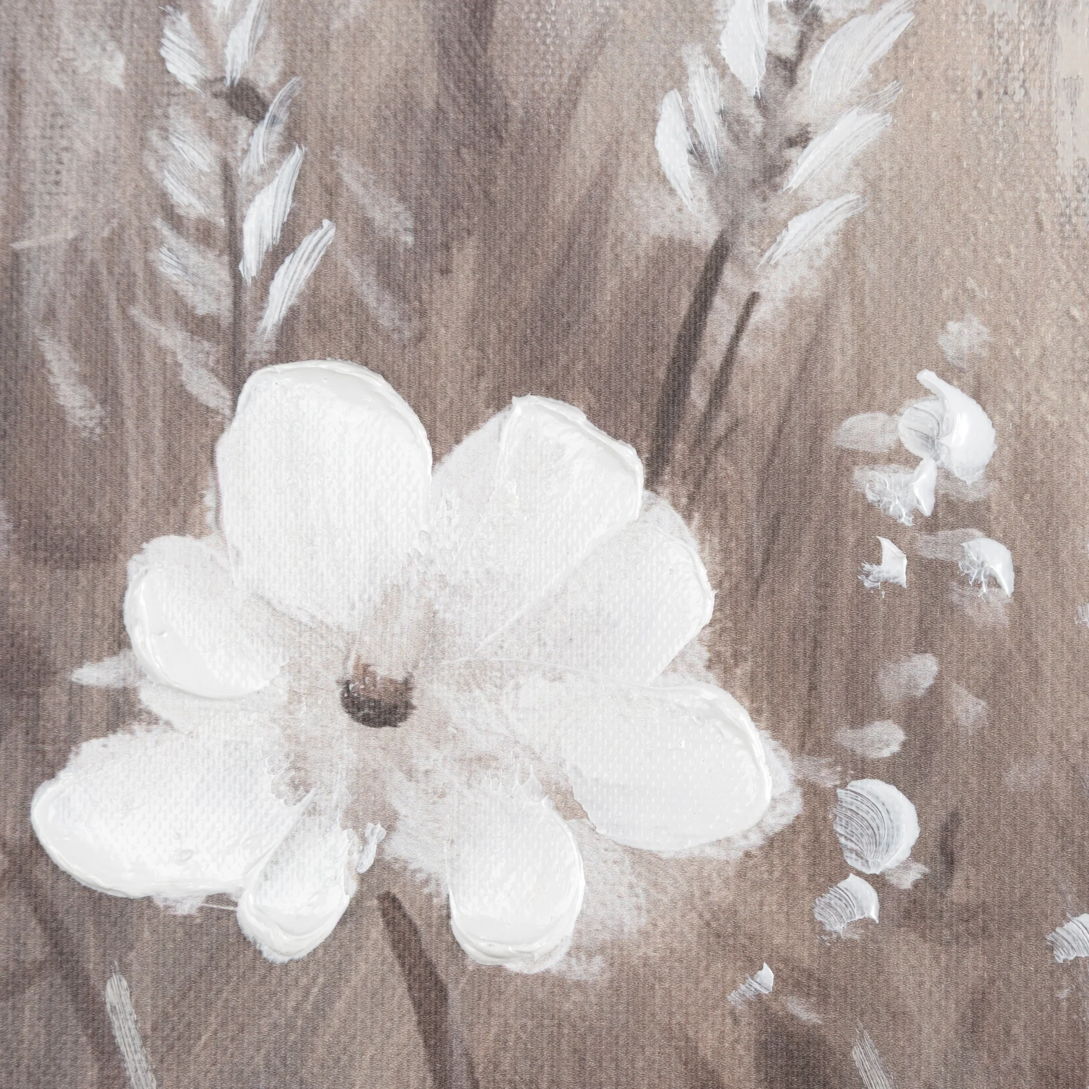 Obraz beżowo, biały nadruk na płótnie pejzaż 60x90 cm Eurofirany