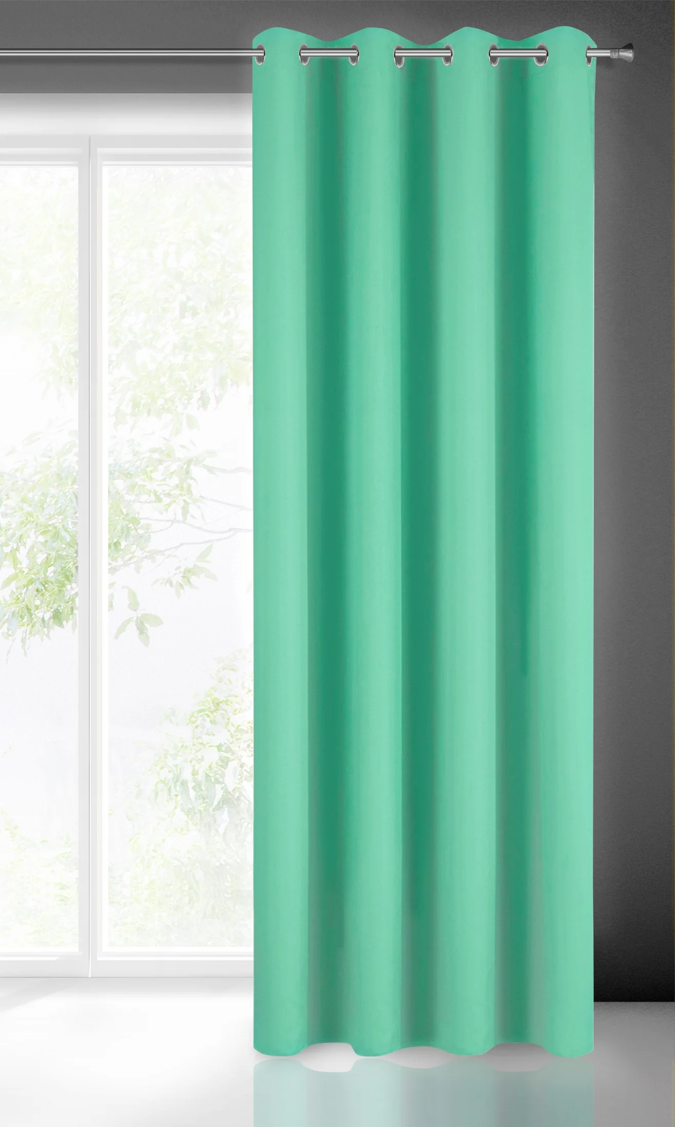Zasłona miętowa gładka, matowa 140x250 cm przelotka ADORE Design 91 Eurofirany