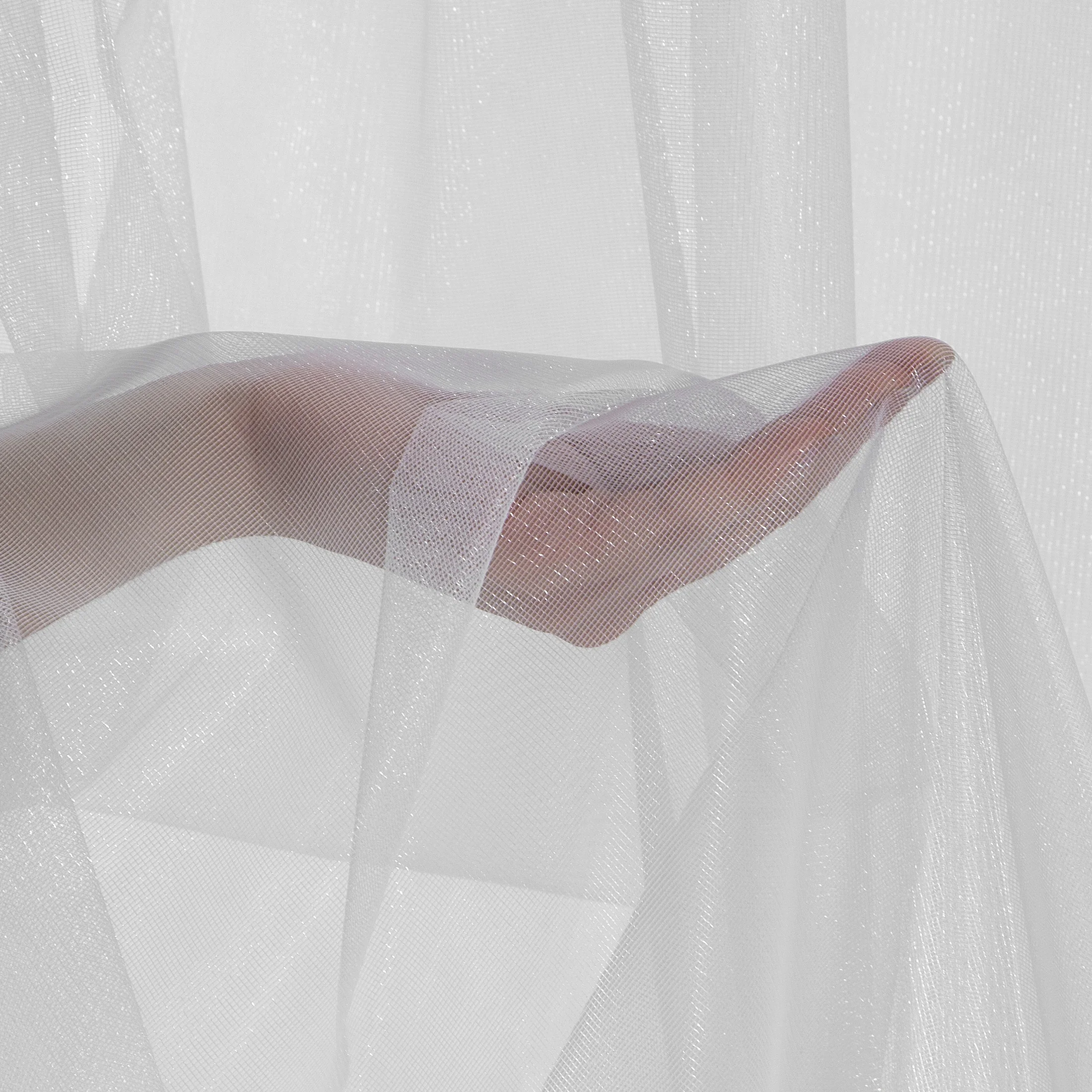 ALEXA BIAŁA GŁADKA FIRANA Z ETAMINY NA PRZELOTKACH 350x150 cm DESIGN91