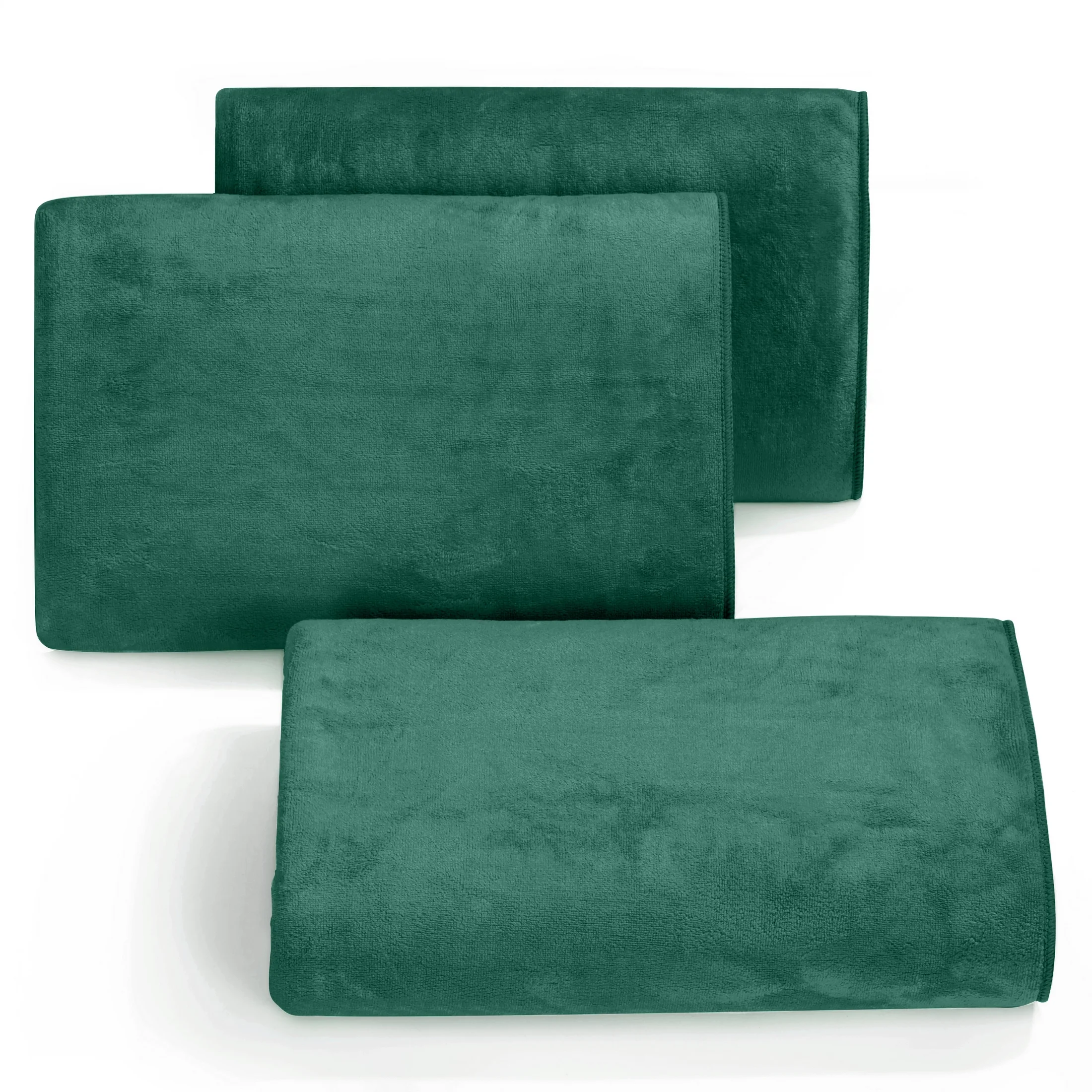 Ręcznik do rąk 30x30 cm z mikrofibry kolor butelkowy zielony szybkoschnący 380 g/m2 AMY Eurofirany