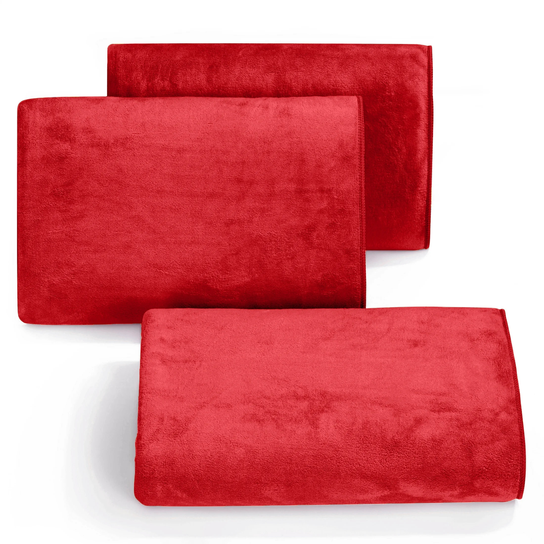 Ręcznik do rąk 30x30 cm z mikrofibry kolor czerwony sportowy,szybkoschnący 380 g/m2 AMY Eurofirany