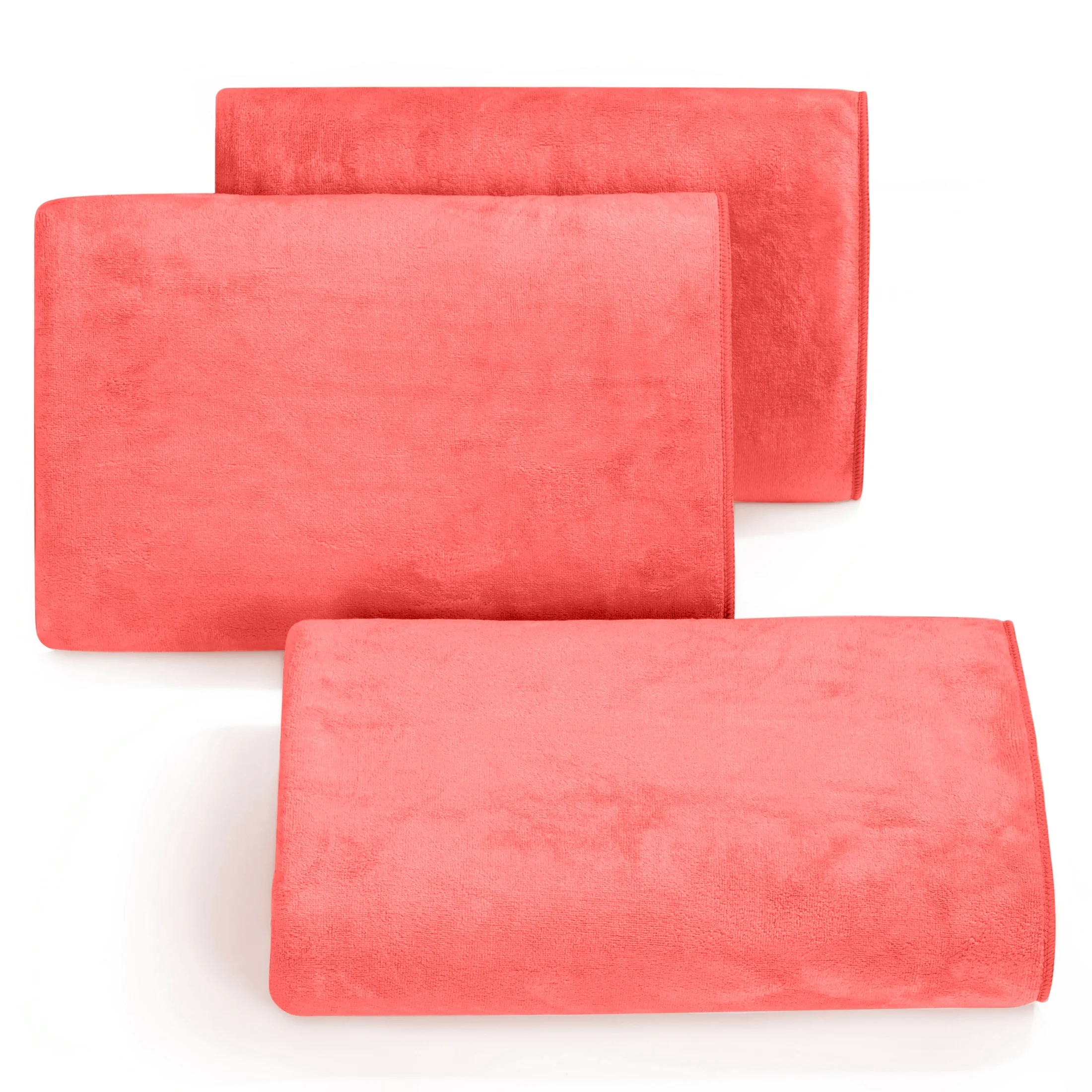 Ręcznik do rąk 30x30 cm z mikrofibry kolor koralowy szybkoschnący 380 g/m2 AMY Eurofirany