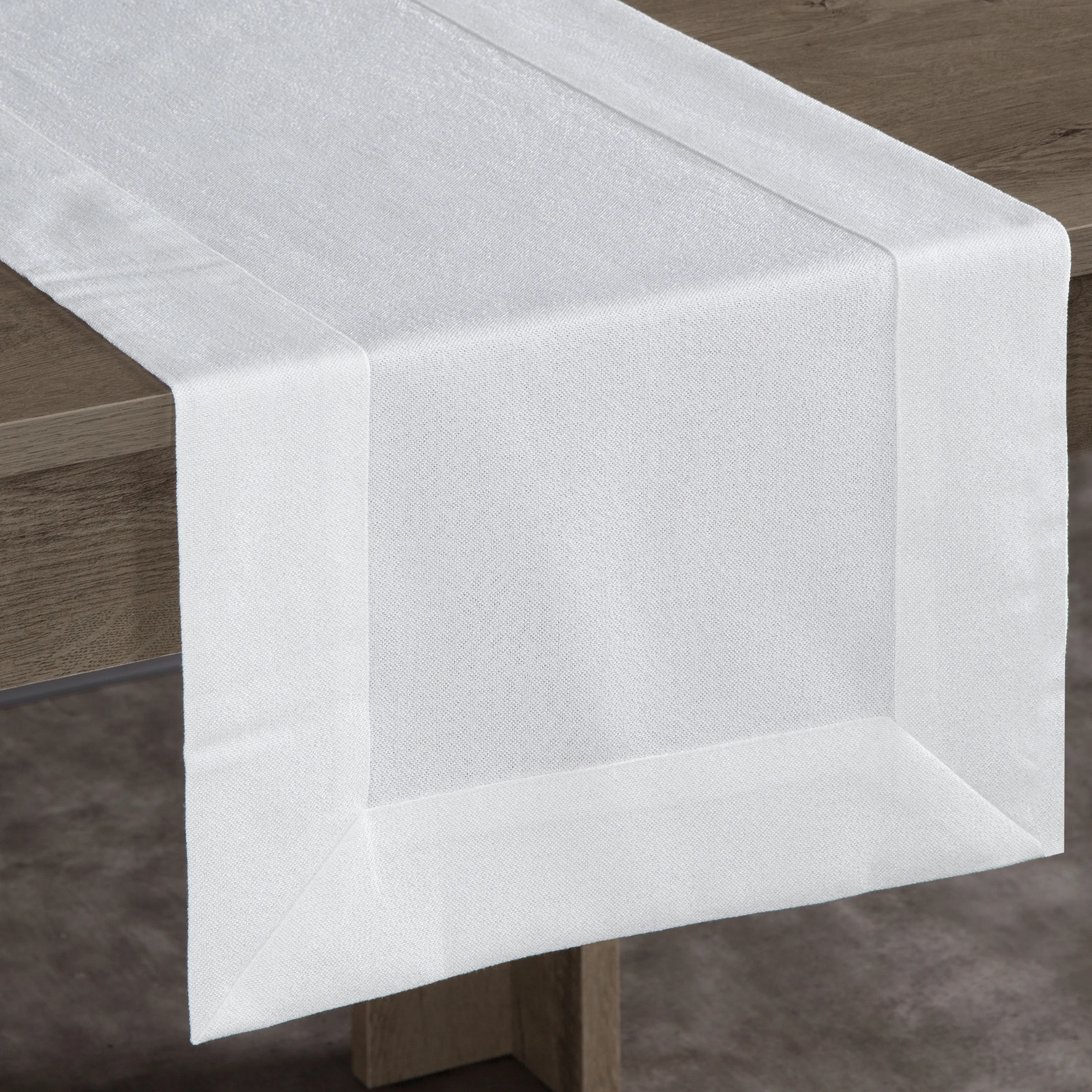 Bieżnik na stół biały 40x180 cm z mereżką ANABEL