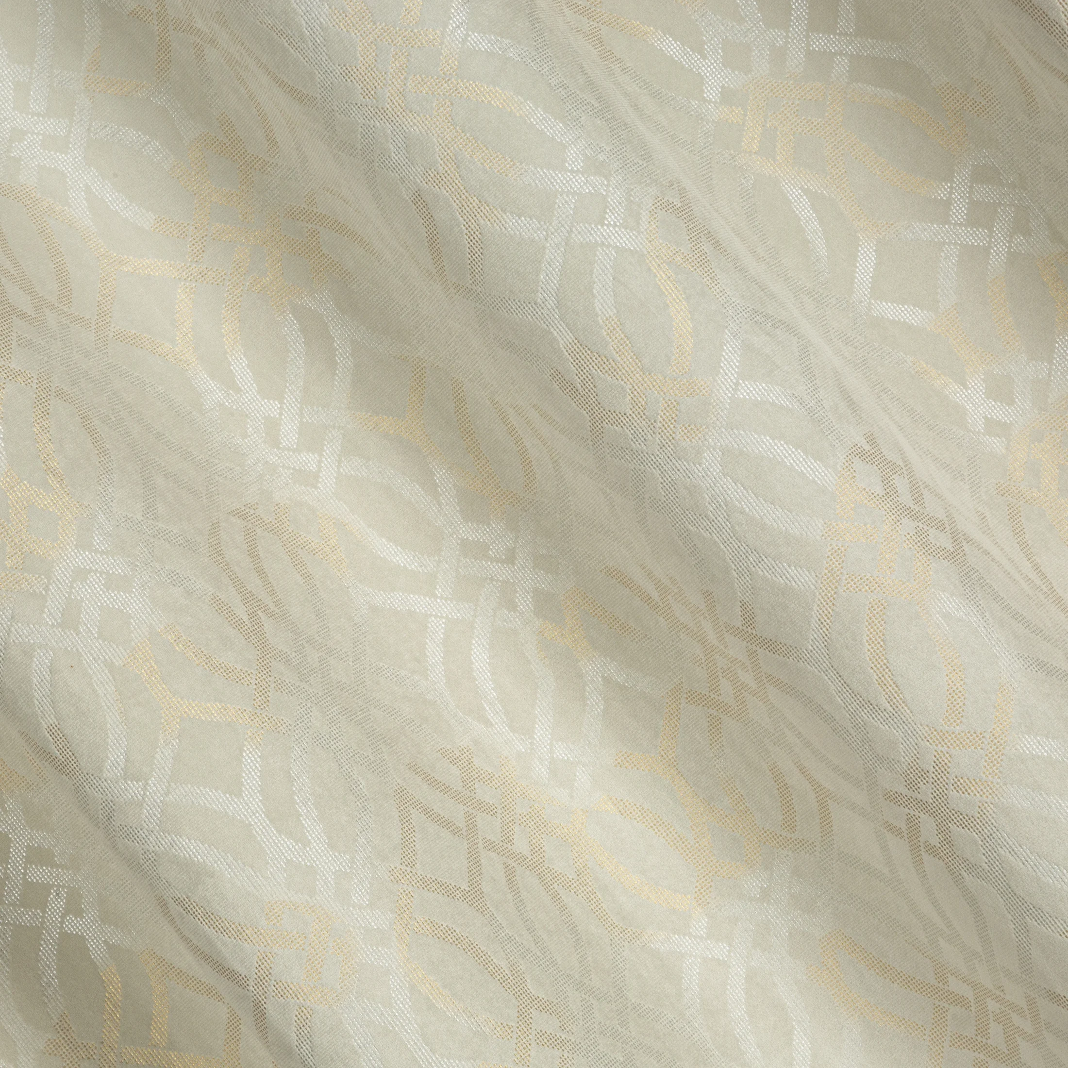 Zasłona kremowa z wytłaczanym wzorem, welwetowa 140x250 cm przelotka ARETA Eurofirany