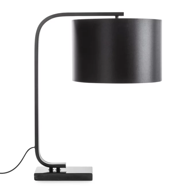 Lampa stołowa  czarna minimalistyczna na metalowej podstawie 31x20x56 cm  LINA kolekcja VULCANO  Eurofirany