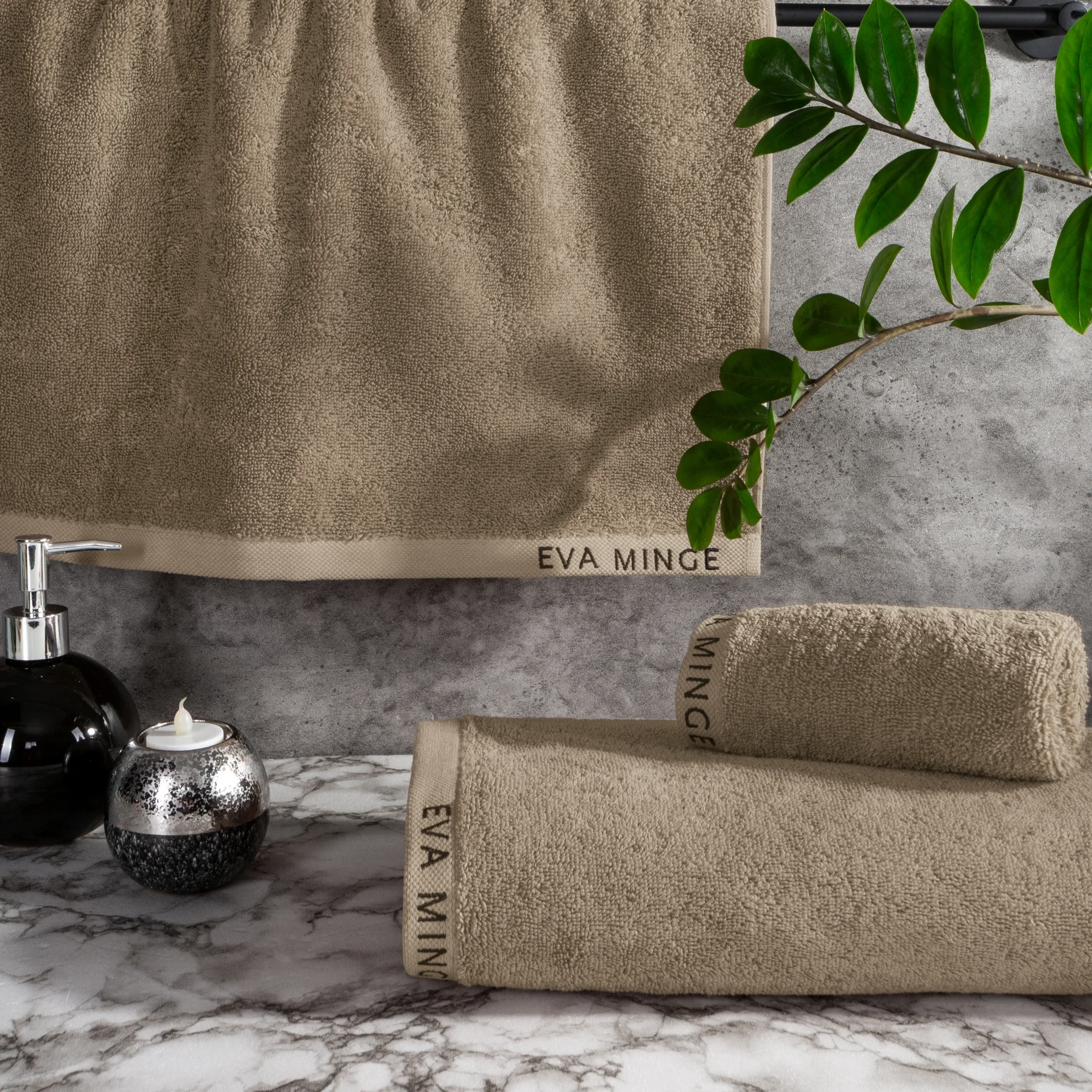 Zestaw ręczników bawełnianych 3 szt kolor beżowy 550 g/m2 VENUS Eva Minge Eurofirany