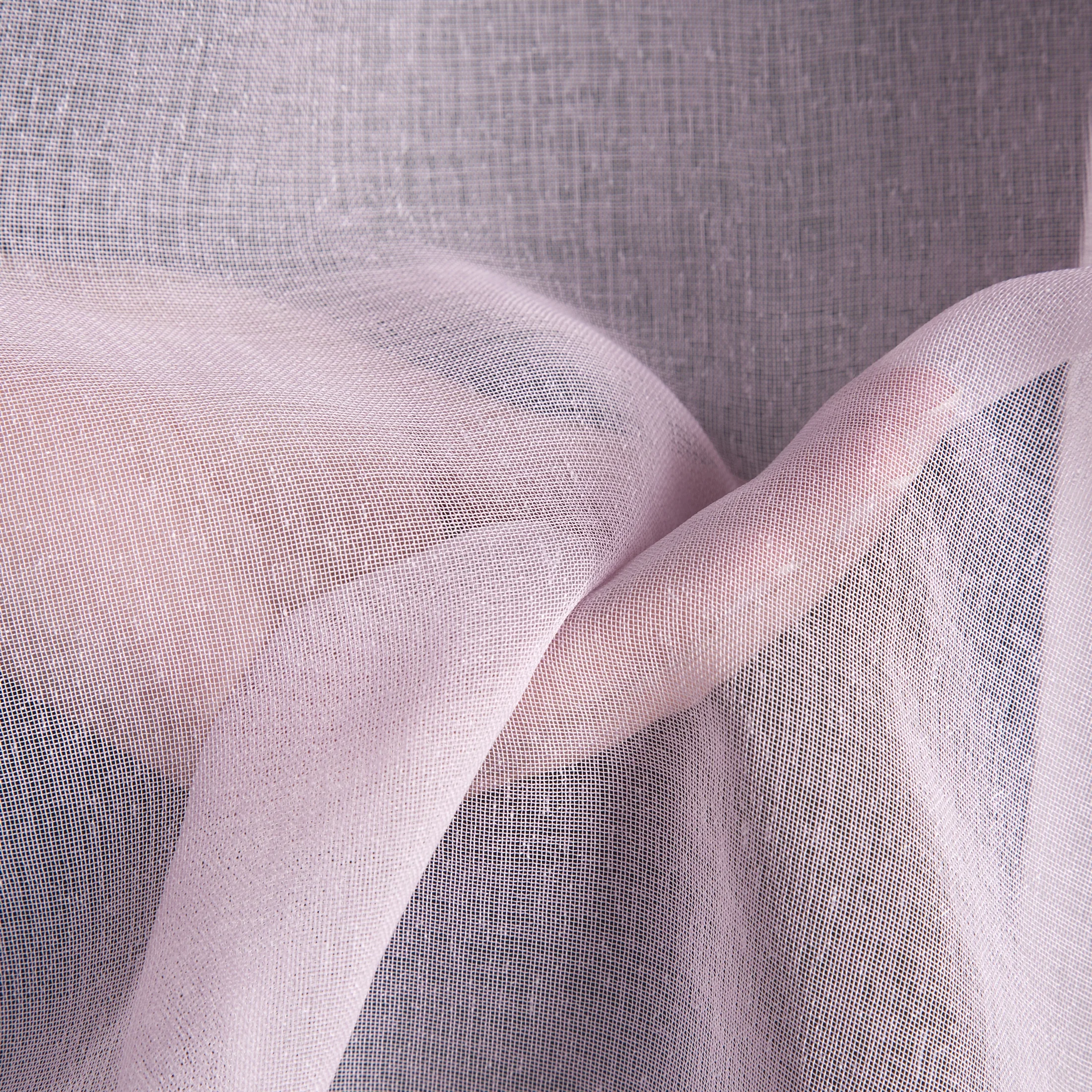 Dekoracja okienna różowa obszyta tasiemką z pomponami 140x270 cm taśma ALMINA Eurofirany