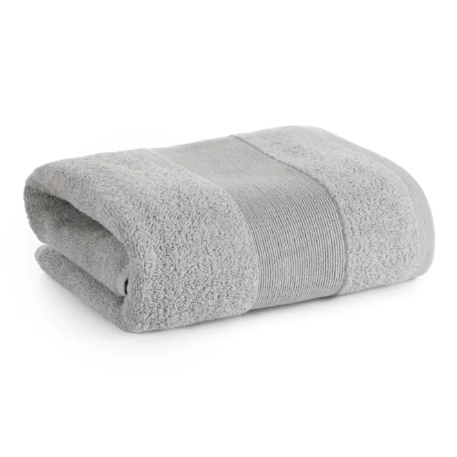 Ręcznik do rąk 30x50 cm bawełniany kolor srebrny z ozdobną błyszczącą bordiurą 500 g/m2 ZOJA Eurofirany
