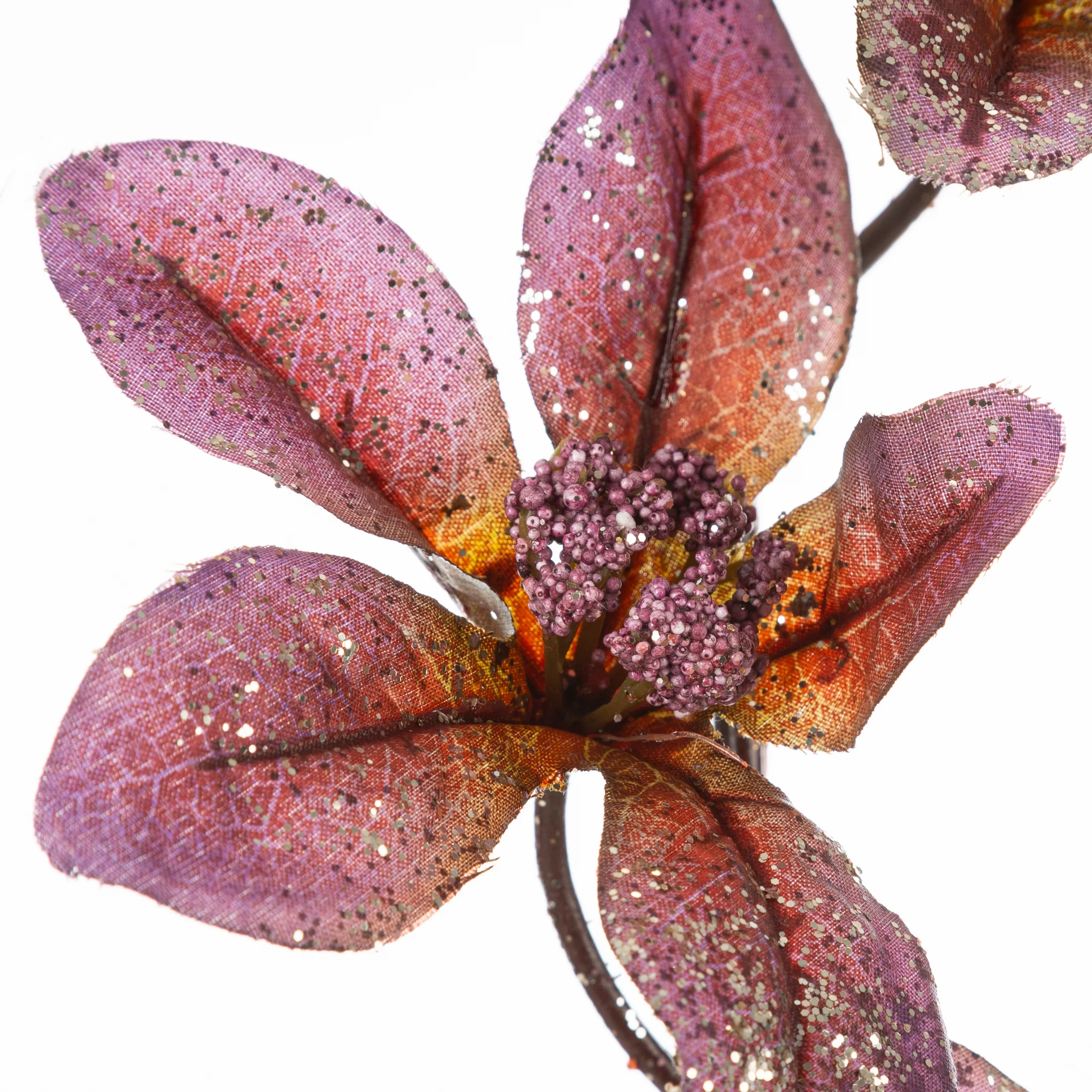 Świąteczna sztuczna gałązka w kwiaty Eurofirany