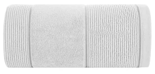 Ręcznik do rąk 30x50 cm bawełniany kolor biały z welurową bordiurą 500 g/m2 EMMA Eurofirany
