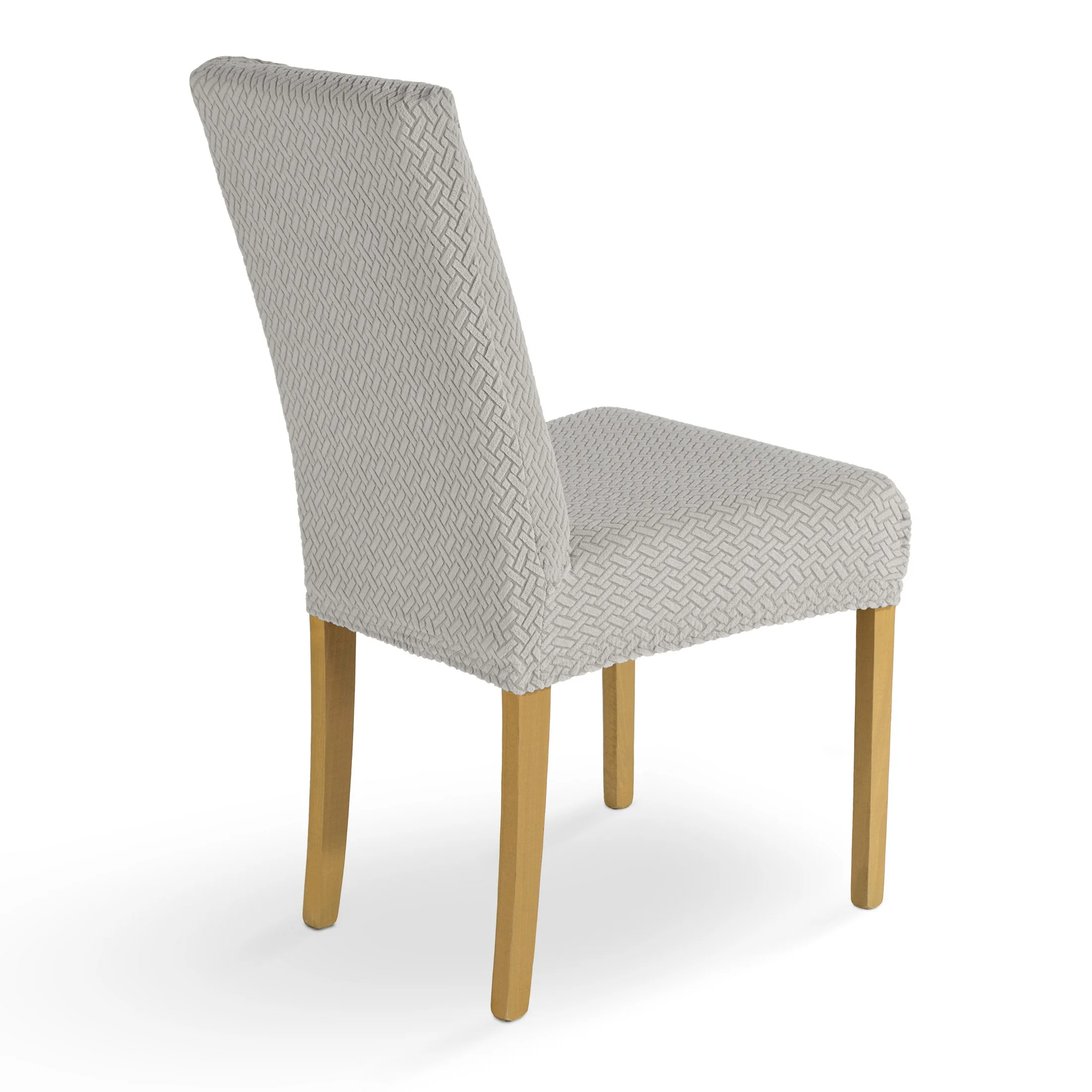 Pokrowiec na krzesło srebrny wodoodporny z wytłaczanym wzorem 35x55x30 cm Design 91 Eurofirany