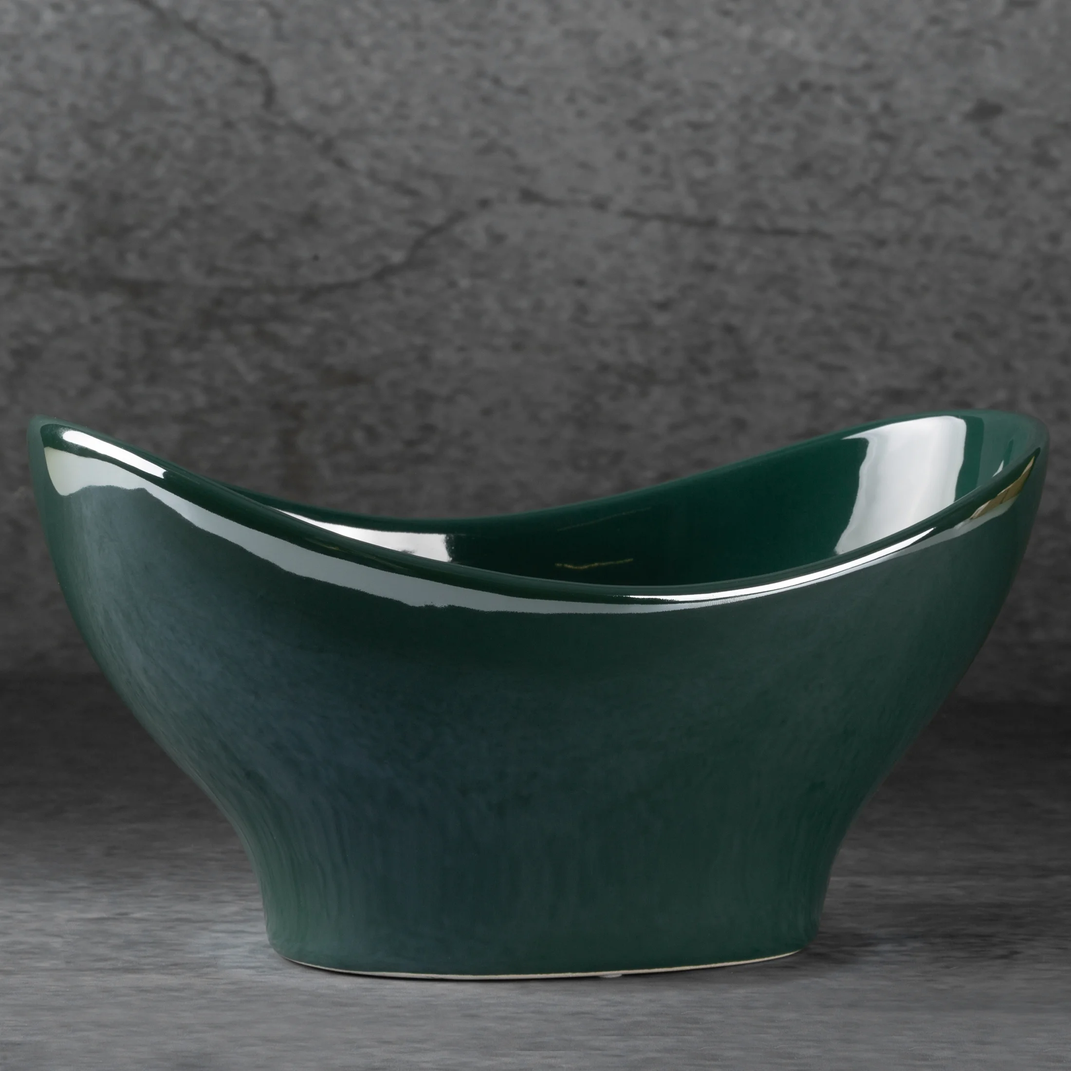 Misa ceramiczna dekoracyjna turkusowa o kształcie łódki 30x18x15 cm BENTO Eurofirany