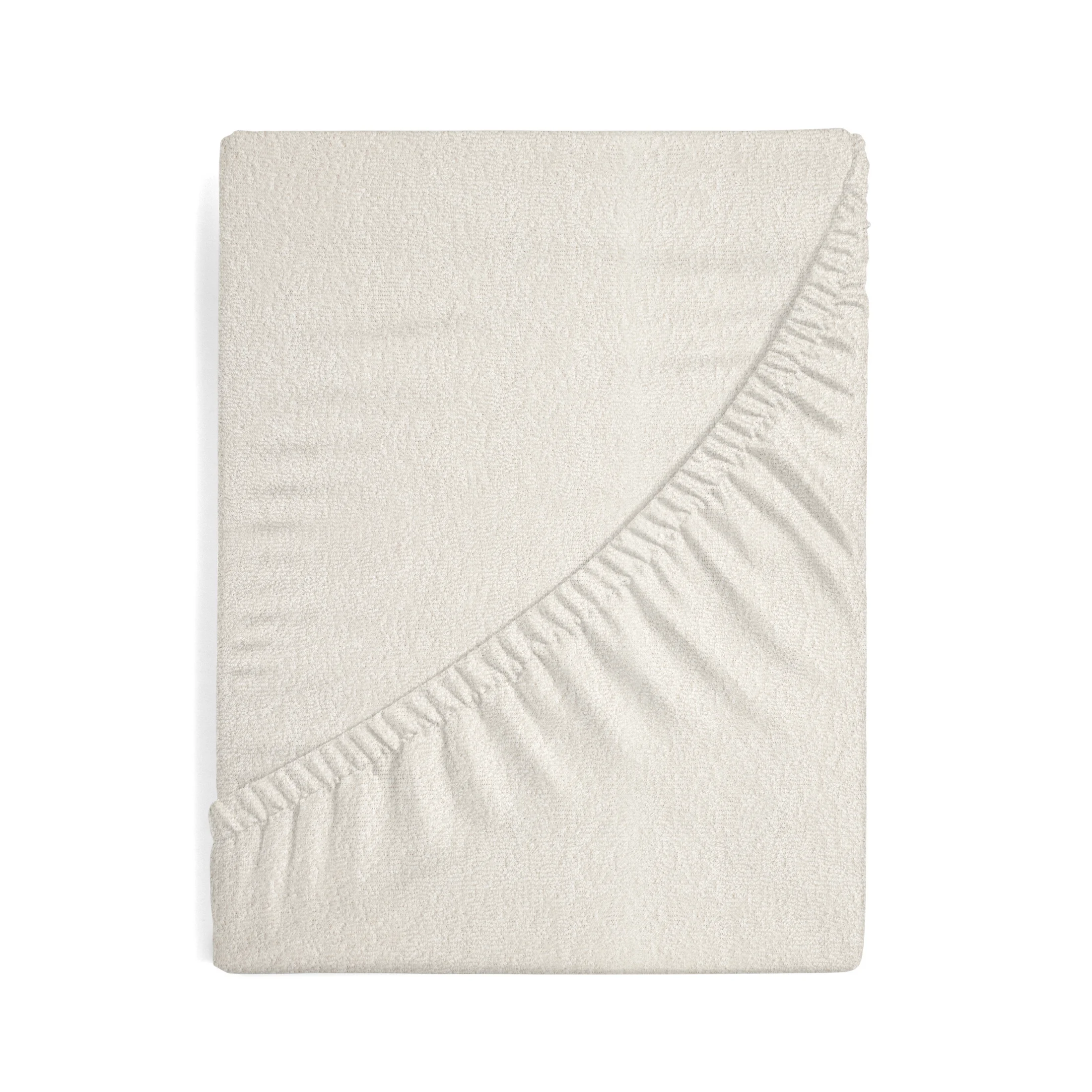 Prześcieradło frotte z gumką 140x200 cm z bawełny kolor beżowy 170 g/m2 Design 91 Eurofirany
