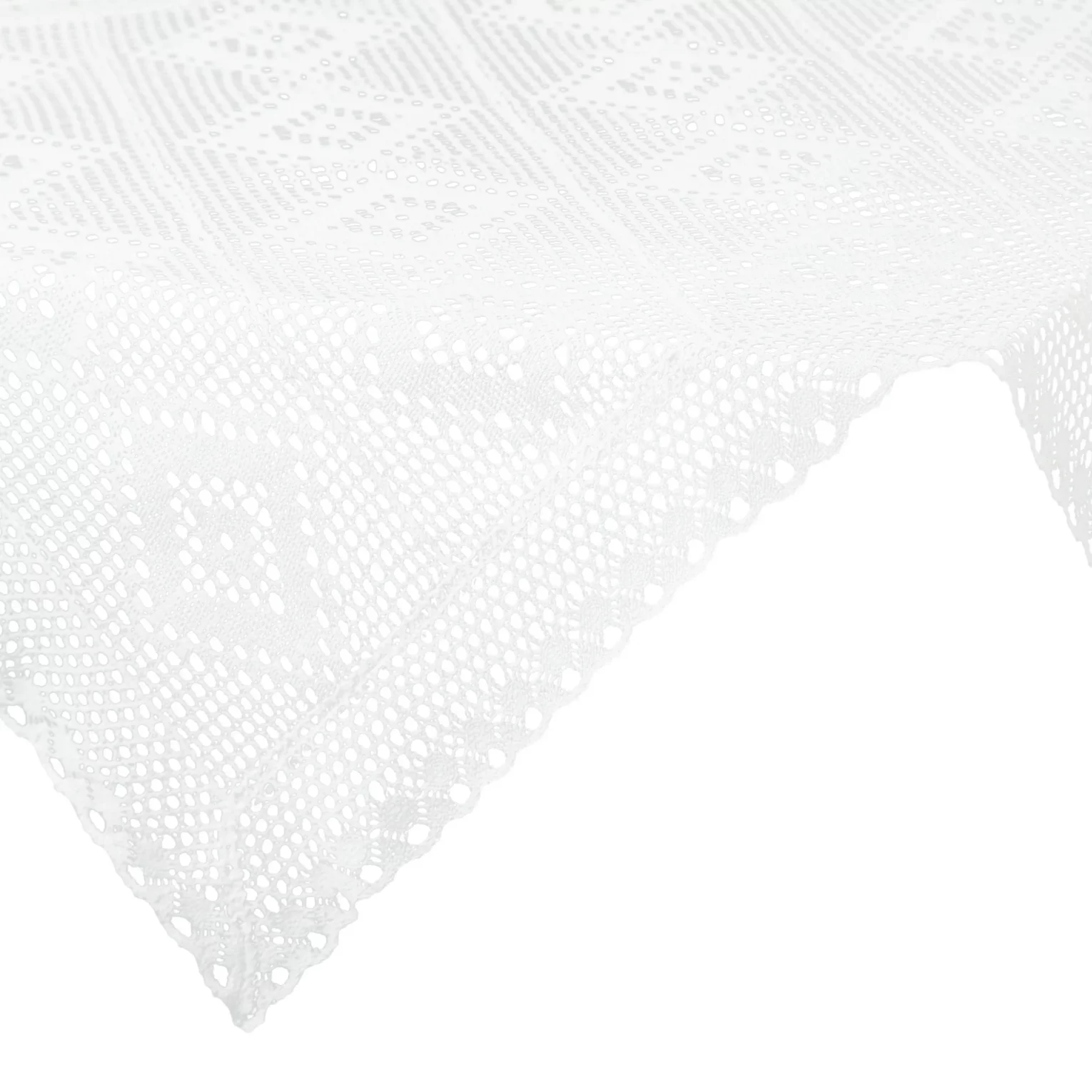 Bieżnik na stół 85x85 cm biały ażurowy OLIVIA w stylu boho Eurofirany