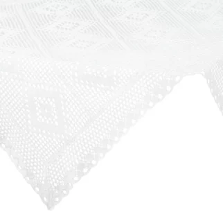Bieżnik na stół 85x85 cm biały ażurowy OLIVIA w stylu boho Eurofirany