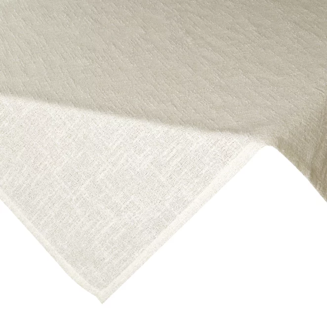 Bieżnik na stół kremowy 85x85 cm INES 12 z przetykaną błyszczącą nicią
