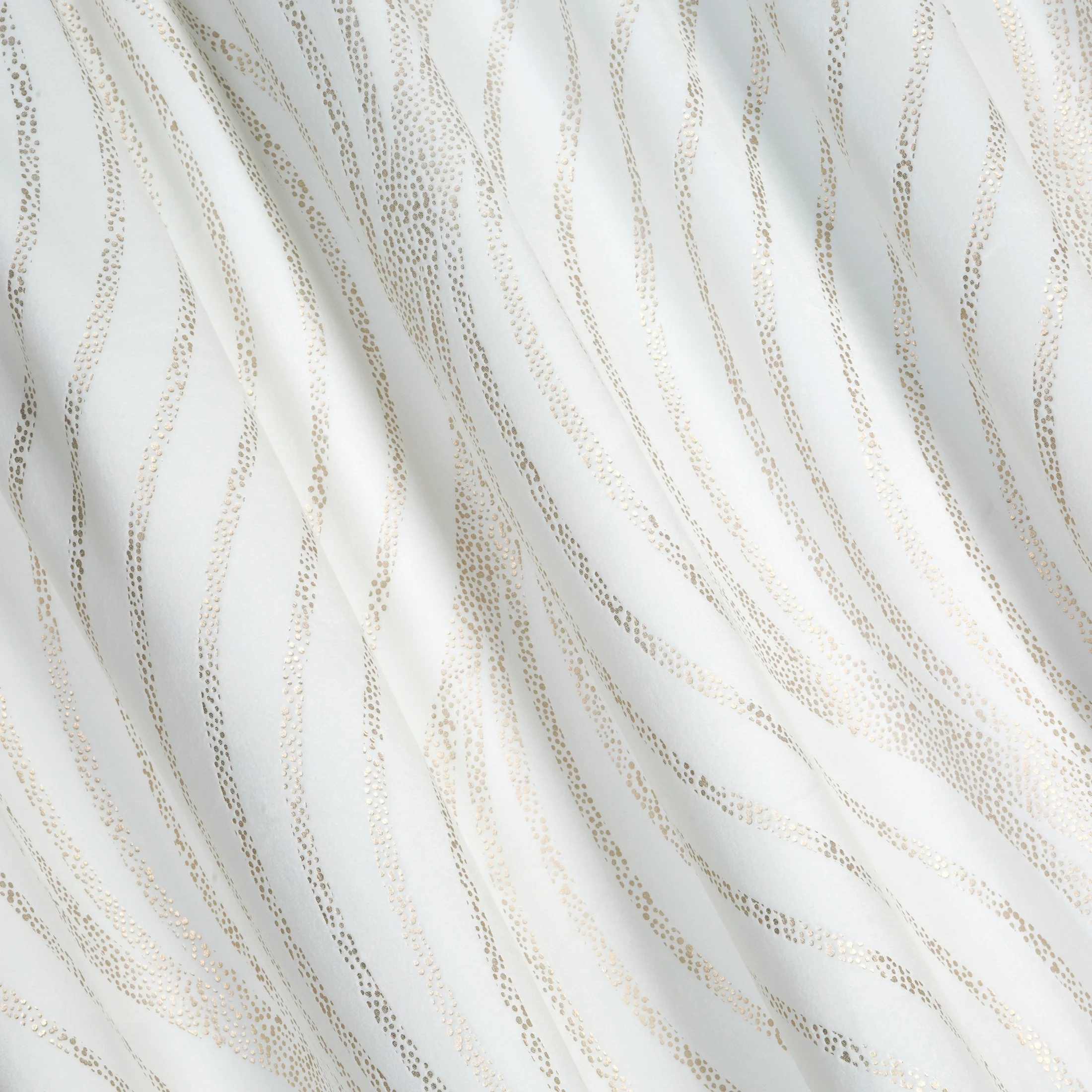 Zasłona BLANCA 3 z welwetu ze złotym wzorem geometrycznym Limited Collection Eurofirany