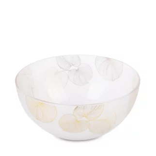 Misa dekoracyjna BLANCA 5 biało-złota szklana o klasycznym kształcie Limited Collection Eurofirany