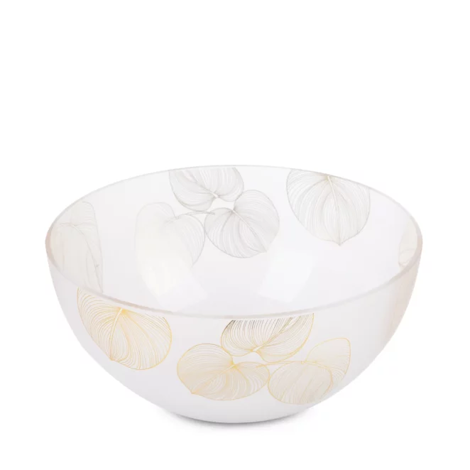 Misa dekoracyjna BLANCA 5 biało-złota szklana o klasycznym kształcie Limited Collection Eurofirany