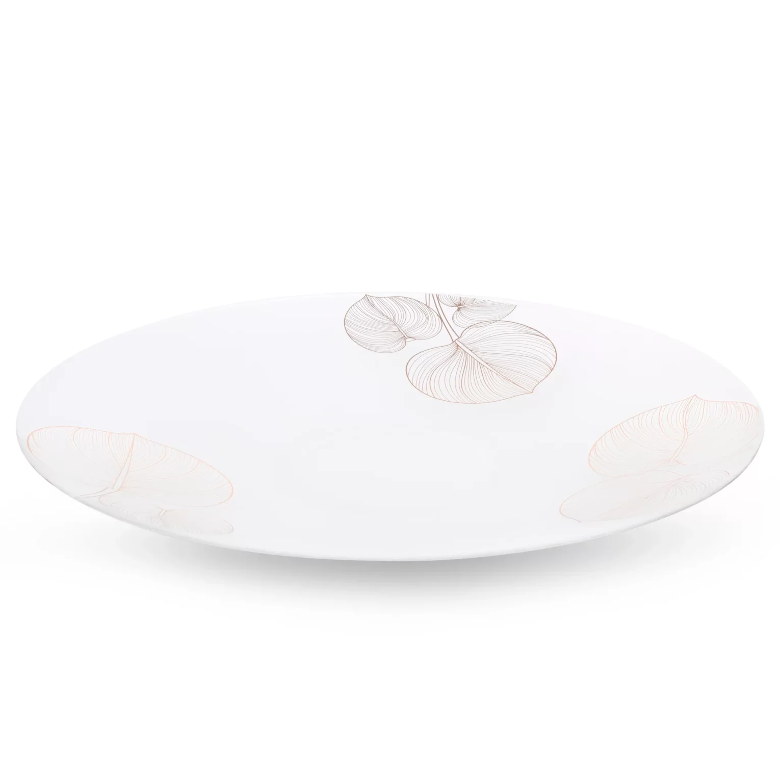 Patera dekoracyjna BLANCA 5 biała szklana o klasycznym kształcie Limited Collection Eurofirany