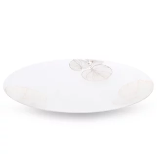 Patera dekoracyjna BLANCA 5 biała szklana o klasycznym kształcie Limited Collection Eurofirany