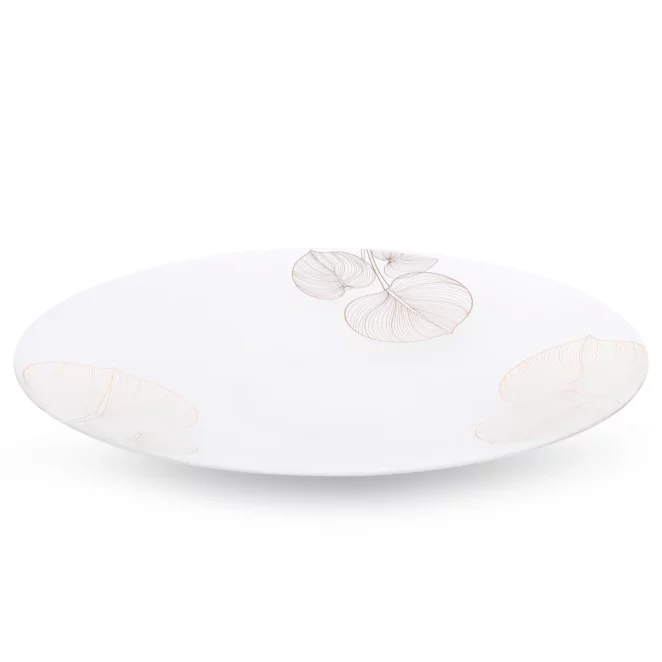 Patera dekoracyjna BLANCA 5 biała szklana o klasycznym kształcie Limited Collection Eurofirany