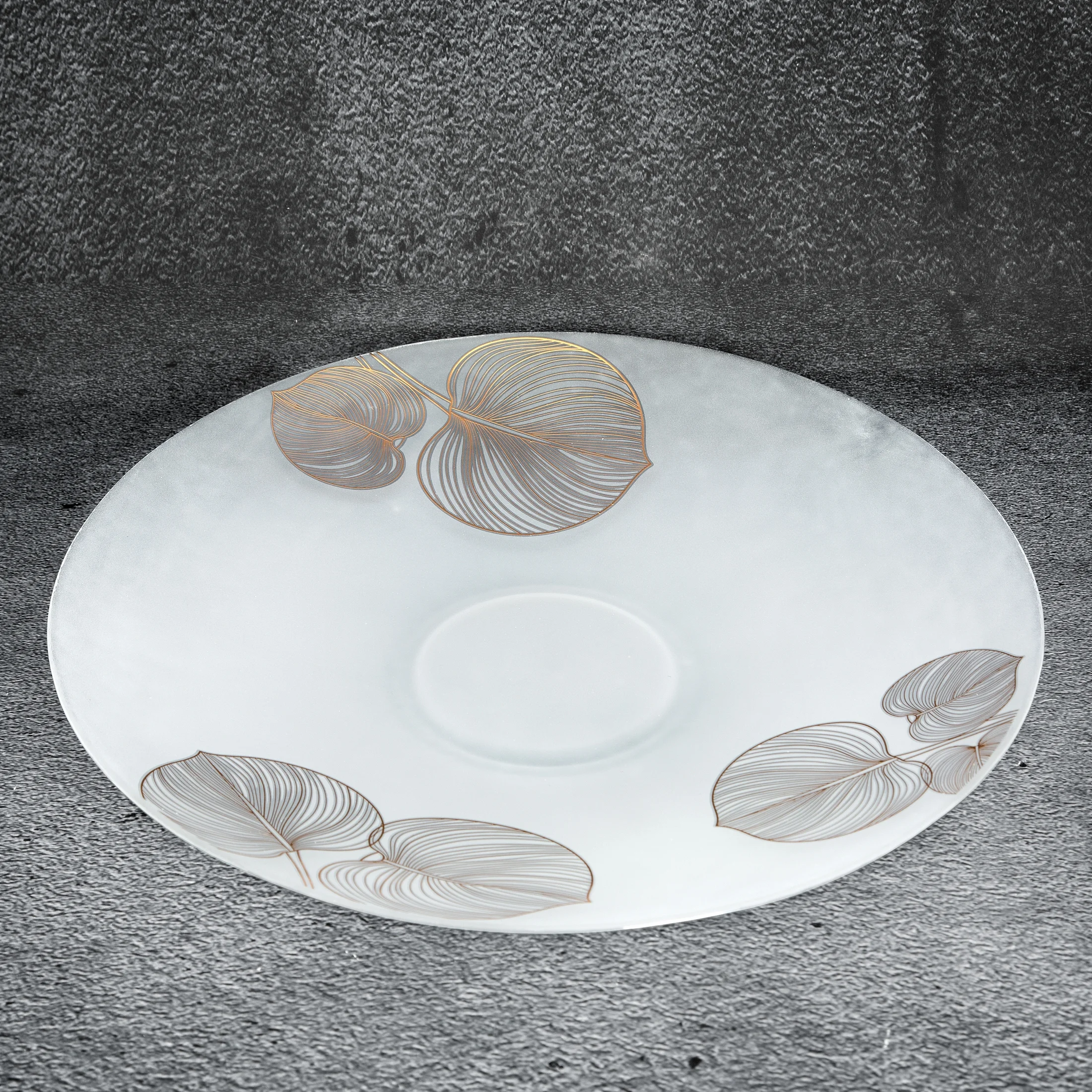 Patera dekoracyjna BLANCA 5 biała szklana o klasycznym kształcie Limited Collection Eurofirany