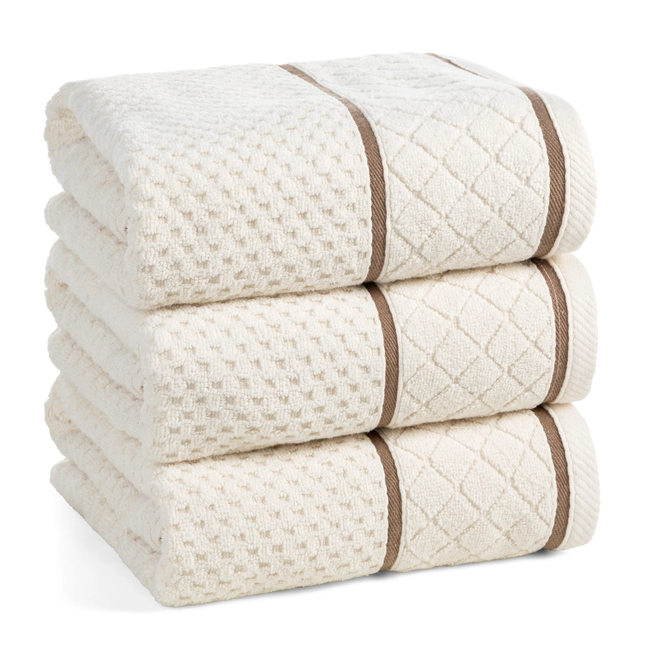 Ręcznik do rąk 30x50 cm bawełniany zero twist kremowy o ryżowej strukturze 550 g/m2 FAVORI Eurofirany