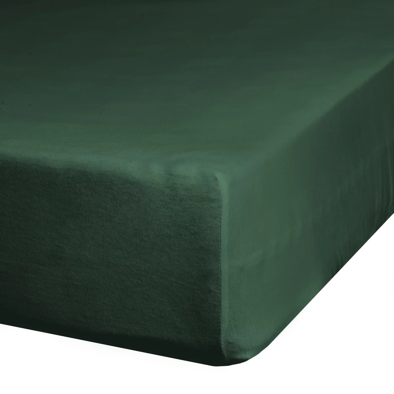 Prześcieradło jersey z gumką 160x200 cm z bawełny kolor butelkowa zieleń 125 g/m2 Design 91 Eurofirany