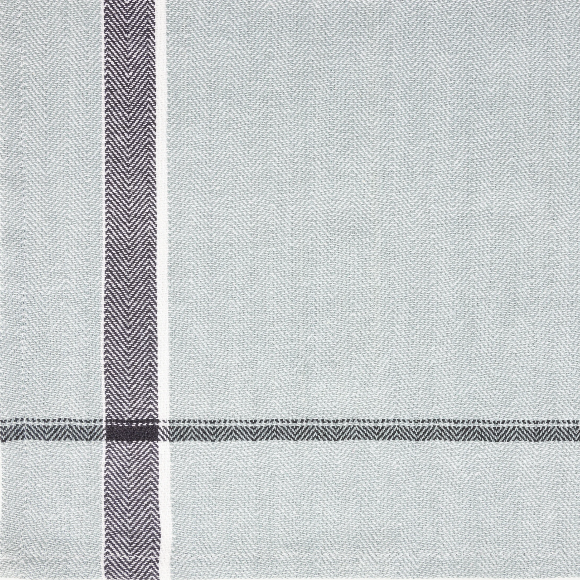 Ściereczka kuchenna 50x70 cm bawełniana kolor błękitny,czarny zdobiona pasami 200 g/m2 OLIVIA Eurofirany