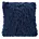 Poszewka na poduszkę 40x40 cm z długim włosem z dodatkiem srebrnej nici granatowa CELIA Eurofirany