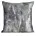 Poszewka na poduszkę 45x45 cm welwetowa zdobiona metalicznym wzorem srebrna ESTER Eurofirany