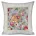 Poszewka na poduszkę 45x45 cm gobelinowa zdobiona tkanym motywem kwiatowym popielato, różowa GOB Eurofirany