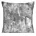 Poszewka na poduszkę 45x45 cm welwetowa zdobiona metalicznym wzorem grafitowa ESTER Eurofirany
