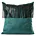 Poszewka na poduszkę 45x45 cm welwetowa z naszywaną dekoracyjną pasmanterią z cekinami ciemnoturkusowa JASPER EUROFIRANY PREMIUM