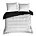 Pościel 160x200 cm komplet 3 częściowy z satyny bawełnianej kolor biało, czarny w paseczki RAYA Eurofirany