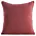 Poszewka na poduszkę 43x43 cm lniana z dodatkiem bawełny z pasmanterią z ozdobnymi cyrkoniami na brzegach czerwona LEN Eurofirany