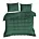 Pościel 220x200 cm satyna bawełniana kolor ciemnozielony w drobne prążki VERA Eurofirany
