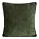 Poszewka na poduszkę 45x45 cm oliwkowa z szenilowej garbowanej tkaniny i wypustką na brzegach KLARA 02 Eurofirany
